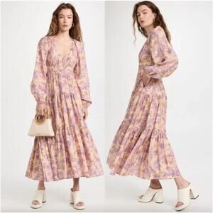 A.L.C. Iman Maxi Dress in Canary/Iris Multi